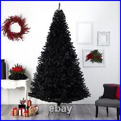 10' Black Christmas Pre-Lighted Tree with950 Clear LED Lights. Retail $769