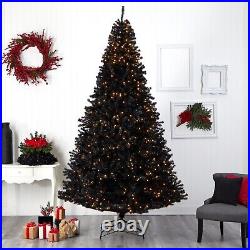 10' Black Christmas Pre-Lighted Tree with950 Clear LED Lights. Retail $769