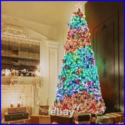 10ft Fiber Optic Artificial Christmas Tree, Pre-Lit Xmas Tree with LED Top Star 10ft Fiber Optic Artificial Christmas Tree, Pre-Lit Xmas Tree with LED Top Star