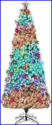 10ft Fiber Optic Artificial Christmas Tree, Pre-Lit Xmas Tree with LED Top Star 10ft Fiber Optic Artificial Christmas Tree, Pre-Lit Xmas Tree with LED Top Star