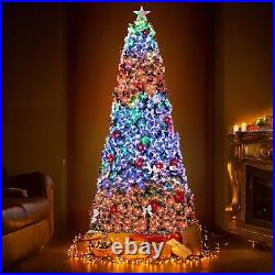 10ft Fiber Optic Artificial Christmas Tree, Pre-Lit Xmas Tree with LED Top Star 10ft Fiber Optic Artificial Christmas Tree, Pre-Lit Xmas Tree with LED Top Star