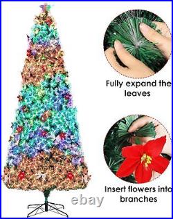 10ft Fiber Optic Artificial Christmas Tree, Pre-Lit Xmas Tree with LED Top Star 10ft Fiber Optic Artificial Christmas Tree, Pre-Lit Xmas Tree with LED Top Star