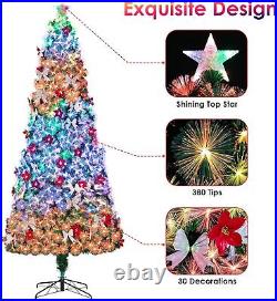 10ft Fiber Optic Artificial Christmas Tree, Pre-Lit Xmas Tree with LED Top Star 10ft Fiber Optic Artificial Christmas Tree, Pre-Lit Xmas Tree with LED Top Star
