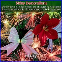 10ft Fiber Optic Artificial Christmas Tree, Pre-Lit Xmas Tree with LED Top Star 10ft Fiber Optic Artificial Christmas Tree, Pre-Lit Xmas Tree with LED Top Star