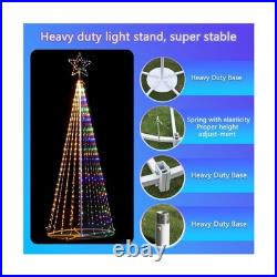 12FT Outdoor Lighting Christmas Tree 650 LED Light Show Christmas Tree with 8
