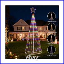 12FT Outdoor Lighting Christmas Tree 650 LED Light Show Christmas Tree with 8