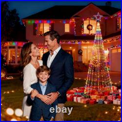 12Ft Outdoor Lighted LED Christmas Tree Cone Lights outside Decor for Xmas