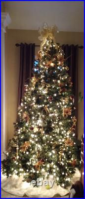 12 ft. Christmas Tree white lights, decorated, stand & storage bags included