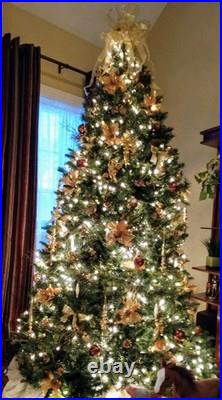 12 ft. Christmas Tree white lights, decorated, stand & storage bags included