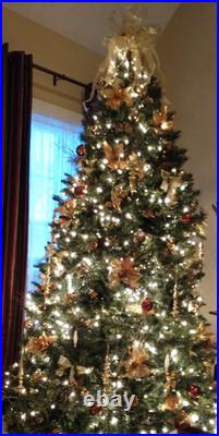 12 ft. Christmas Tree white lights, decorated, stand & storage bags included