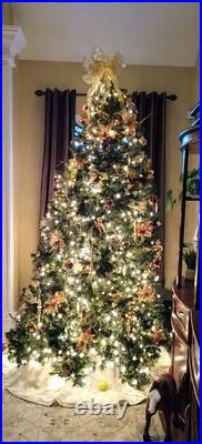 12 ft. Christmas Tree white lights, decorated, stand & storage bags included