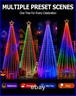 14.5FT Outdoor Christmas Tree with Light, DIY Light Show LED Christmas Tree