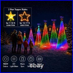 14.5FT Outdoor Christmas Tree with Light, DIY Light Show LED Christmas Tree