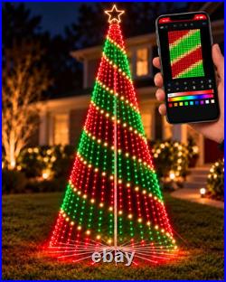 14.5FT Outdoor Christmas Tree with Light, DIY Light Show LED Christmas Tree