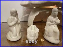 1970s Lighted Ceramic 24 Christmas Tree Nativity Mary Joseph Jesus Base