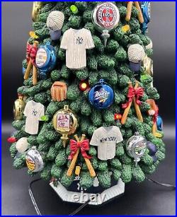 2002 NY Yankees Lighted Christmas Tree Danbury Mint Collection