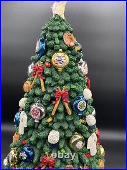 2002 NY Yankees Lighted Christmas Tree Danbury Mint Collection