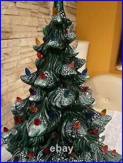20 Vintage Light Up Ceramic Christmas Tree Flocked Atlantic Mold 2 PscGORGEOUs 20 Vintage Light Up Ceramic Christmas Tree Flocked Atlantic Mold 2 PscGORGEOUs