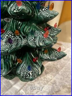 20 Vintage Light Up Ceramic Christmas Tree Flocked Atlantic Mold 2 PscGORGEOUs 20 Vintage Light Up Ceramic Christmas Tree Flocked Atlantic Mold 2 PscGORGEOUs