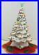 22_Old_Ceramic_White_Christmas_Tree_2_Pc_Lighted_Gold_Tips_H_M_Holland_Mold_01_bhun