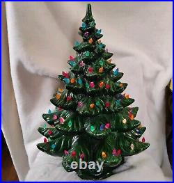 23 Vintage Ceramic Christmas Tree XL 2pc With Light/Base & Extra Bulbs 23 Vintage Ceramic Christmas Tree XL 2pc With Light/Base & Extra Bulbs