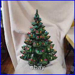 23 Vintage Ceramic Christmas Tree XL 2pc With Light/Base & Extra Bulbs 23 Vintage Ceramic Christmas Tree XL 2pc With Light/Base & Extra Bulbs