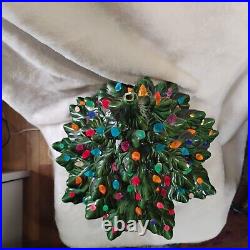 23 Vintage Ceramic Christmas Tree XL 2pc With Light/Base & Extra Bulbs 23 Vintage Ceramic Christmas Tree XL 2pc With Light/Base & Extra Bulbs
