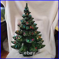 23 Vintage Ceramic Christmas Tree XL 2pc With Light/Base & Extra Bulbs 23 Vintage Ceramic Christmas Tree XL 2pc With Light/Base & Extra Bulbs
