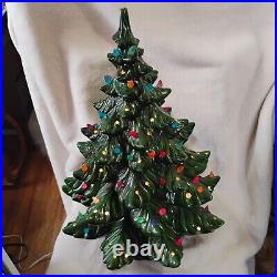 23 Vintage Ceramic Christmas Tree XL 2pc With Light/Base & Extra Bulbs 23 Vintage Ceramic Christmas Tree XL 2pc With Light/Base & Extra Bulbs
