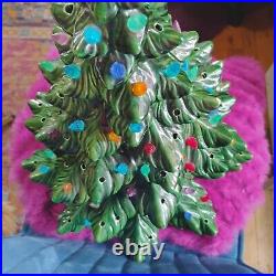 23 Vintage Ceramic Christmas Tree XL 2pc With Light/Base & Extra Bulbs 23 Vintage Ceramic Christmas Tree XL 2pc With Light/Base & Extra Bulbs