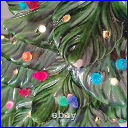 23 Vintage Ceramic Christmas Tree XL 2pc With Light/Base & Extra Bulbs 23 Vintage Ceramic Christmas Tree XL 2pc With Light/Base & Extra Bulbs