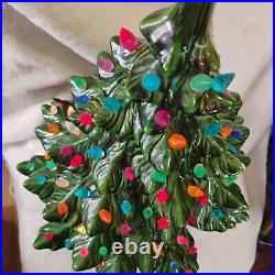23 Vintage Ceramic Christmas Tree XL 2pc With Light/Base & Extra Bulbs 23 Vintage Ceramic Christmas Tree XL 2pc With Light/Base & Extra Bulbs