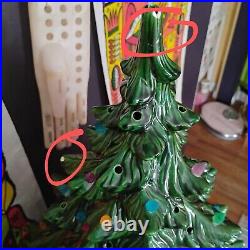 23 Vintage Ceramic Christmas Tree XL 2pc With Light/Base & Extra Bulbs 23 Vintage Ceramic Christmas Tree XL 2pc With Light/Base & Extra Bulbs