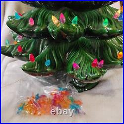 23 Vintage Ceramic Christmas Tree XL 2pc With Light/Base & Extra Bulbs 23 Vintage Ceramic Christmas Tree XL 2pc With Light/Base & Extra Bulbs