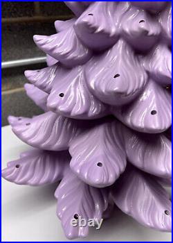 24 Purple Lighted Ceramic Christmas Tree Atlantic mold RARE! Vintage Unique 24 Purple Lighted Ceramic Christmas Tree Atlantic mold RARE! Vintage Unique