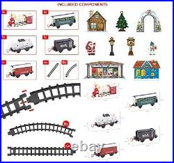 26 Pc Deluxe Santa Express Delivery Train Set Christmas Tree Sounds Lights 81020