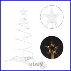2 Ft Lighted Spiral Christmas Tree Light Warm White 79 LED Outdoor Decor 3 Pack