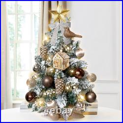 2ft Mini Christmas Tree With Light Woodland Artificial Small Tabletop Christmas