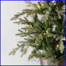 2pc 5' Pre-Lit Balsam Fir Potted Artificial Christmas Tree Clear Lights