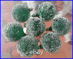39 + Frosted Ice-glo Lite Sugar Coated Snowball Christmas Tree Light Bulbs Work