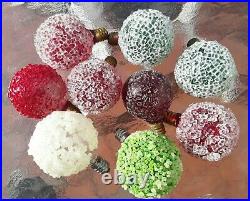 39 + Frosted Ice-glo Lite Sugar Coated Snowball Christmas Tree Light Bulbs Work