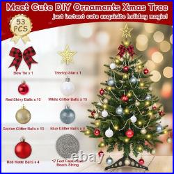 3FT Small Christmas Tree with Lights, Artificial Table Top Christmas Tree with 5