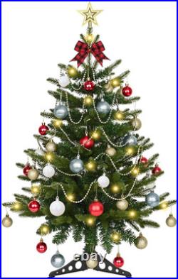3FT Small Christmas Tree with Lights, Artificial Table Top Christmas Tree with 5