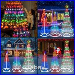 3 Pack Smart RGB Christmas Cone Tree Lights App Controlled Yard Indoor Outdoor