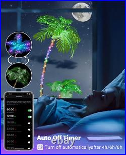 3 Trunks Pre Lit 7FT 242 LED Smart Lighted Palm Tree APP DIY Color Led Changing 3 Trunks Pre Lit 7FT 242 LED Smart Lighted Palm Tree APP DIY Color Led Changing