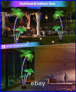3 Trunks Pre Lit 7FT 242 LED Smart Lighted Palm Tree APP DIY Color Led Changing 3 Trunks Pre Lit 7FT 242 LED Smart Lighted Palm Tree APP DIY Color Led Changing