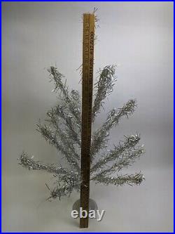 3ft Aluminum Tinsel Christmas Tree withColor Wheel Rotating Light Mid Century VTG