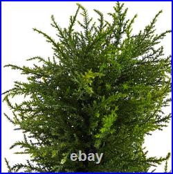 45 Spiral Cypress Artificial Tree with 80 LED Lights UV Resistant Indoor/Outd