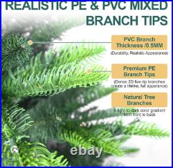 4FT Prelit Aspen Fir Christmas Tree with 100 Warm Lights for Holiday Decor