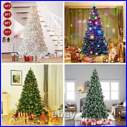 4/5/6/7Foot Christmas Tree with LED Lights / Fibre Optic Pre Lit /Snow Pine Cone